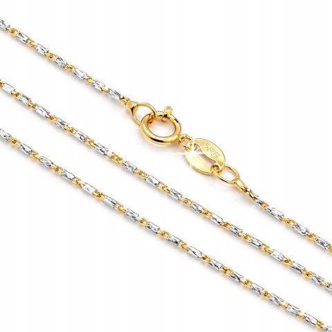 Złoty naszyjnik łańcuszek diamentowany białe żółte złoto 14k 585 LAPRII