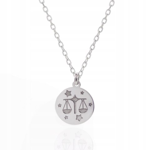 Srebrny naszyjnik znak zodiaku talizman astrologia Waga srebro 925 LAPRII