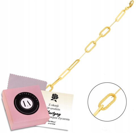 Złota bransoletka łańcuch łańcuszek chain złoto 585 LAPRII