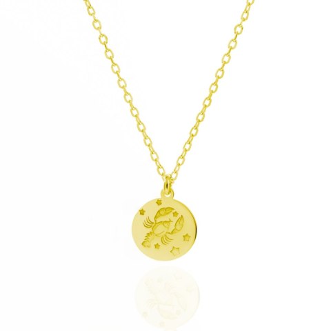 Złoty naszyjnik znak zodiaku zodiak Rak srebro 925 LAPRII