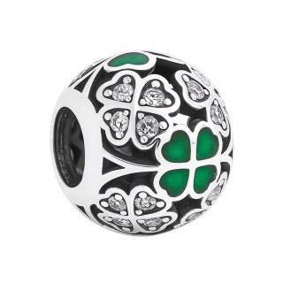 Srebrny koralik charms beads zawieszka modułowa cyrkonie srebro 925 LAPRII