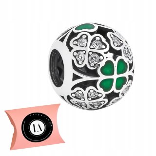 Srebrny koralik charms beads zawieszka modułowa cyrkonie srebro 925 LAPRII