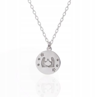 Srebrny naszyjnik znak zodiaku zodiak Bliźnięta srebro 925 LAPRII