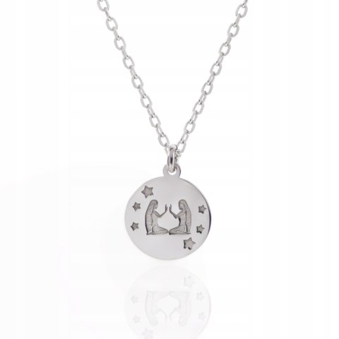 Srebrny naszyjnik znak zodiaku zodiak Bliźnięta srebro 925 LAPRII