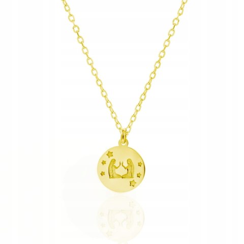 Złoty naszyjnik znak zodiaku astrologia Bliźnięta srebro 925 LAPRII
