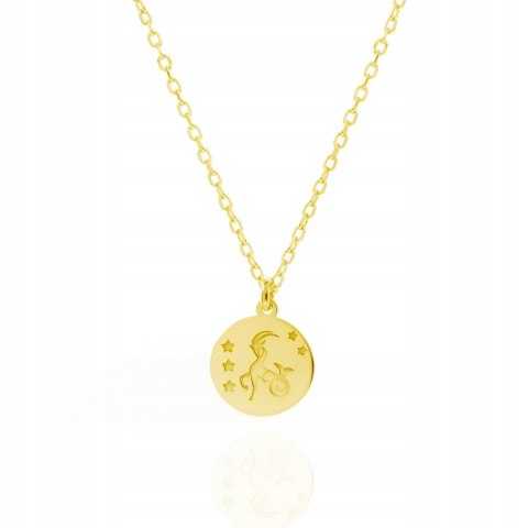 Złoty naszyjnik znak zodiaku astrologia Koziorożec srebro 925 LAPRII