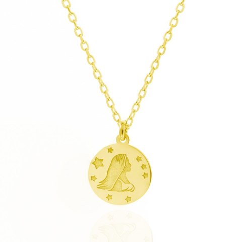 Złoty naszyjnik znak zodiaku talizman astrologia Panna srebro 925 LAPRII