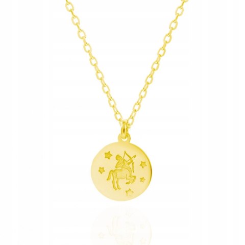 Złoty naszyjnik znak zodiaku zodiak Strzelec srebro 925 na prezent LAPRII