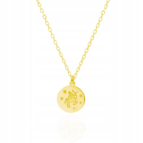 Złoty naszyjnik znak zodiaku zodiak Strzelec srebro 925 na prezent LAPRII